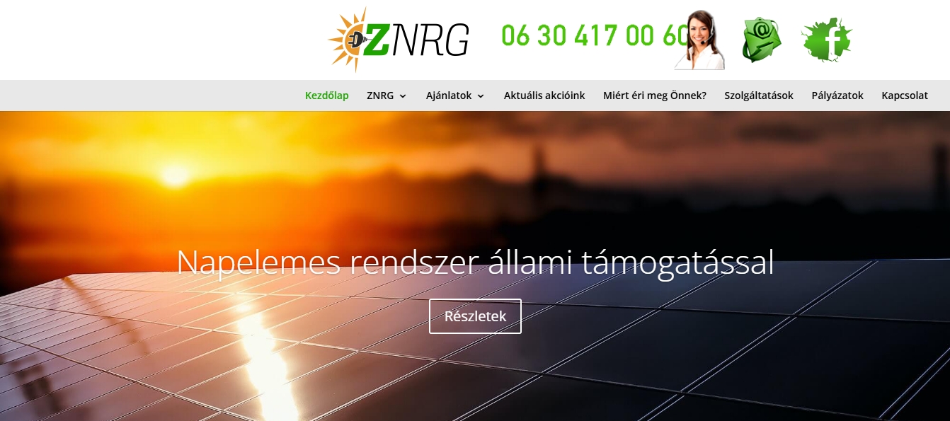 Weboldal készítés znrg.hu